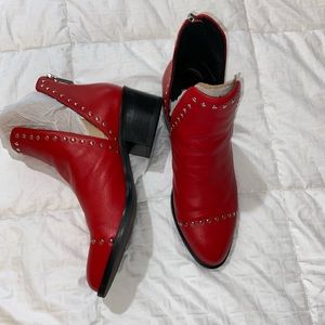 Red Steve Madden booties